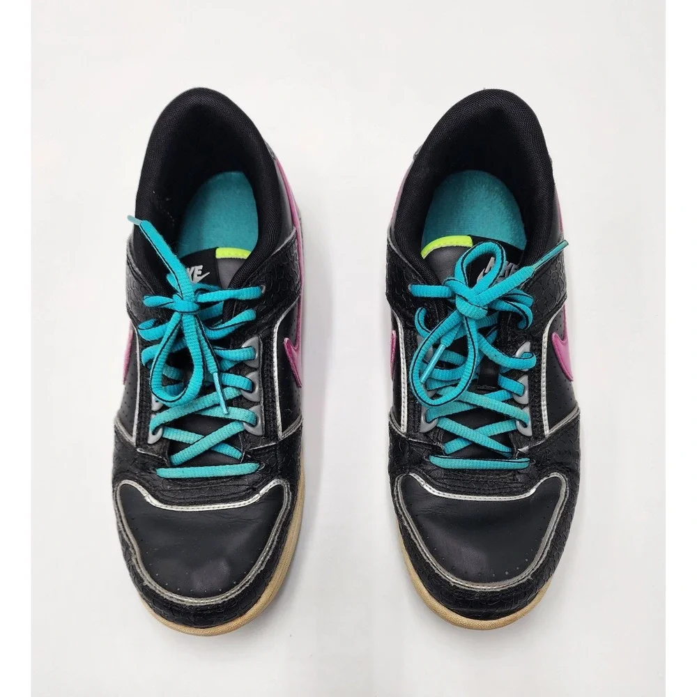 NIKE DELTA‎ LITE WOMENS BLACK & FUCHSIA PINK SHOES SIZE 8.5 #365950-051 PREOWNED